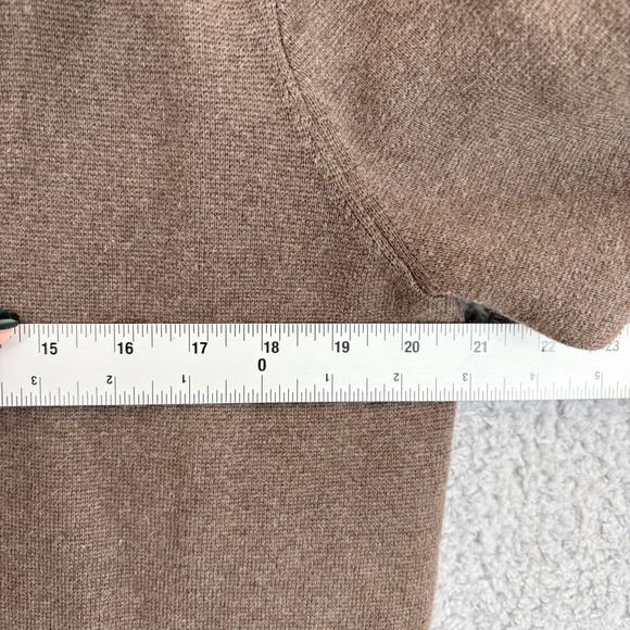 Quince Organic Cotton Knit Sweater Blazer Cardigan Heather Brown Size M Casual - Picture 4 of 9